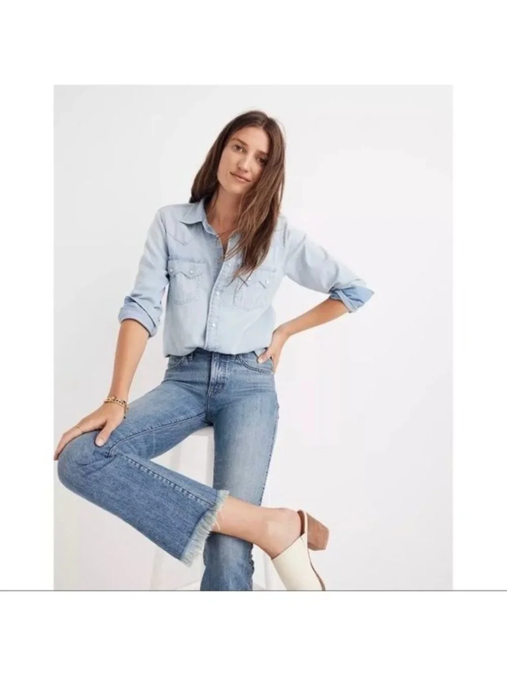 Madewell Cali Demi-Boot Jeans in Comfort Stretch J8758  Eco Edition size 23